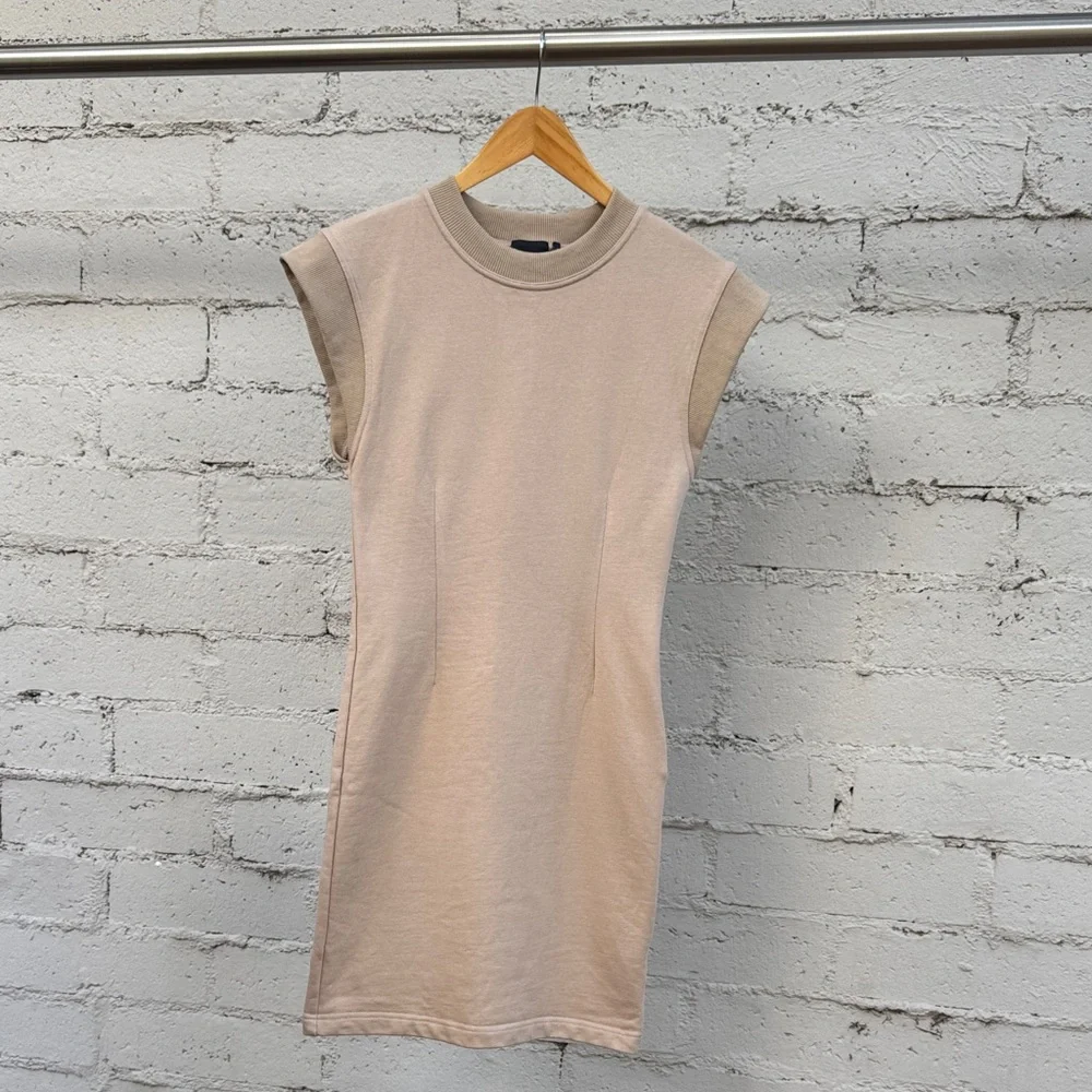 Herve Leger Sweatshirt Mini Dress Desert Size XS - Picture 3 of 14